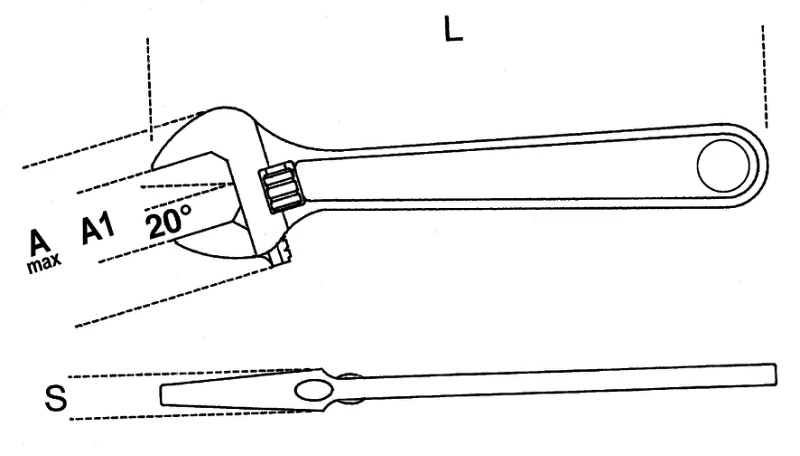 Beta Clé à Molette 001110325 111INOX 250 Clés De Serrage Réglables, En Acier Inoxydable 2 Beta Clé à Molette 001110325 111INOX 250 Clés De Serrage Réglables, En Acier Inoxydable – Image 2