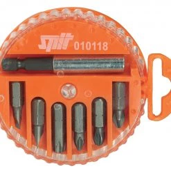 Spit Accessoires Clé Plate 010118 Boîte Avec 6 Bits + Porte-bits