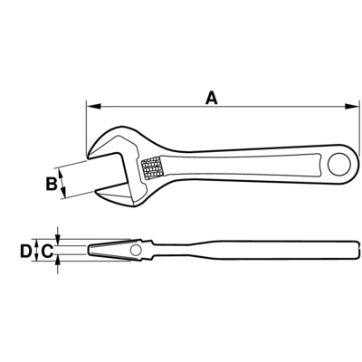 Bahco 9029 Clé à Molette 6'' ERGO 2 Bahco 9029 Clé à Molette 6'' ERGO – Image 2