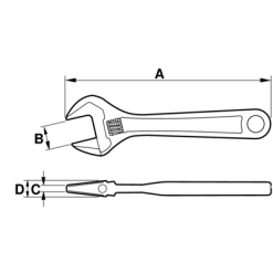 Bahco 9033 Clé à Molette